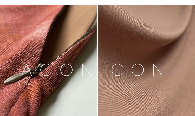 Aconiconi Luxury maxi fish Skirt Off shoulder top - Amber Sweet Tea