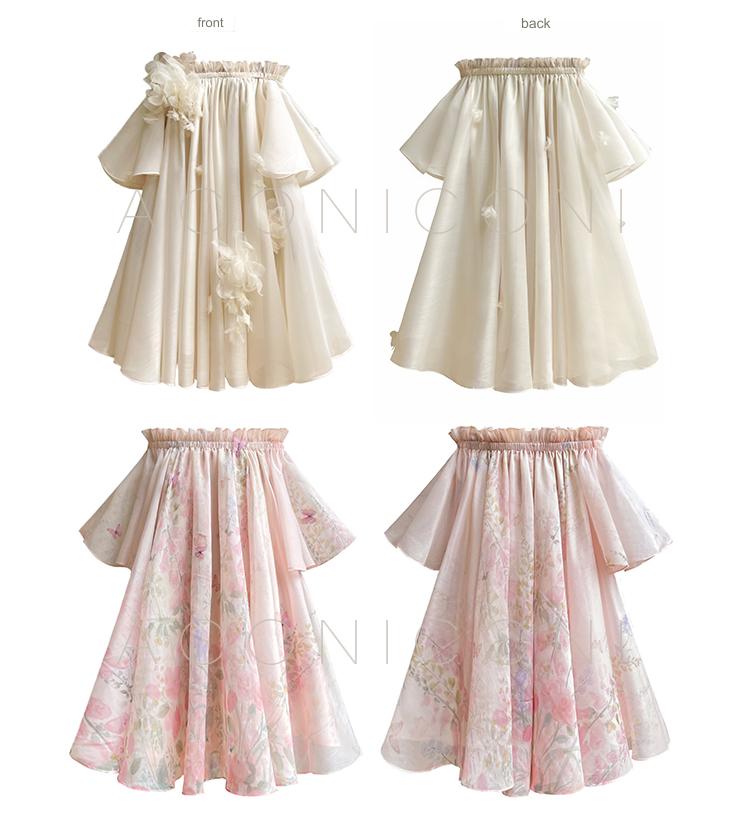 Aconiconi Luxury Crew Neck Long Sleeve Dress- Dongli