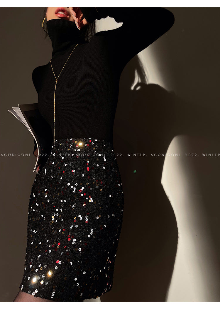 Aconiconi| bright autumn and winter elegant design jacket Skirt - Rose tea