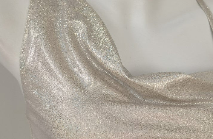 DOLLY Luxury Sliver Sleeveless Glitter Slim Fit Long Banquet Dress-SWATTIE