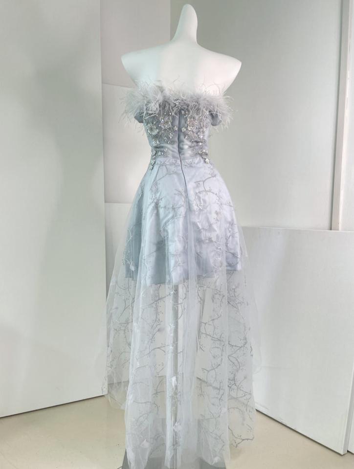 DOLLY High End Sleeveless Sequin Beaded High Waist Tutu Dinner Dress-MAGGIE