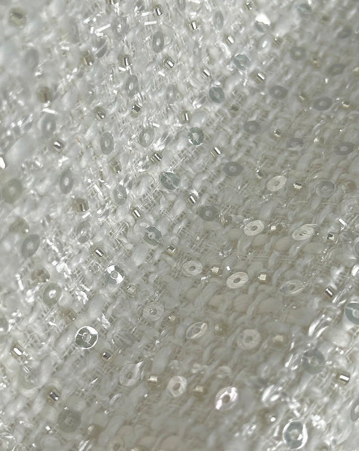 Aconiconi| autumn winter sequins French tweed jacket short skirt - Moonset Star Sea