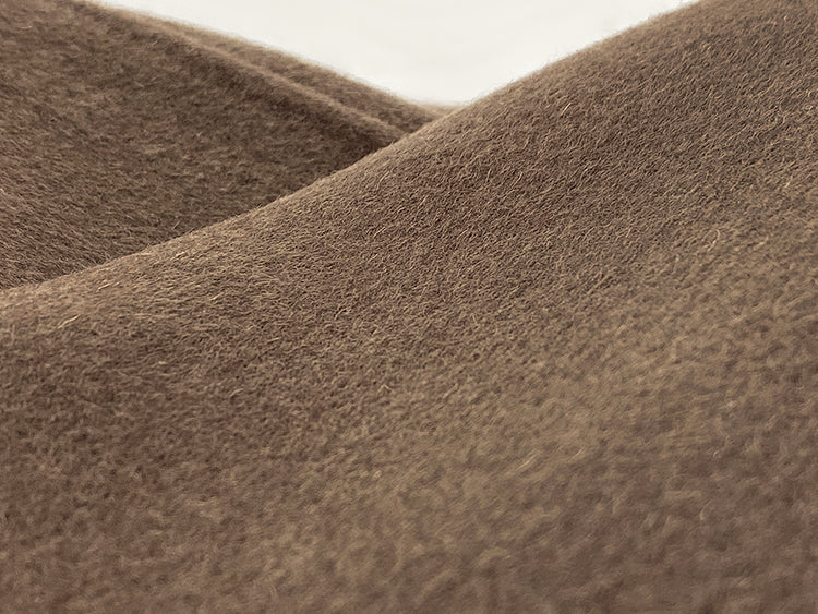 Huanzi wool tweed autumn winter short cashmere double-sided coat - Talfy
