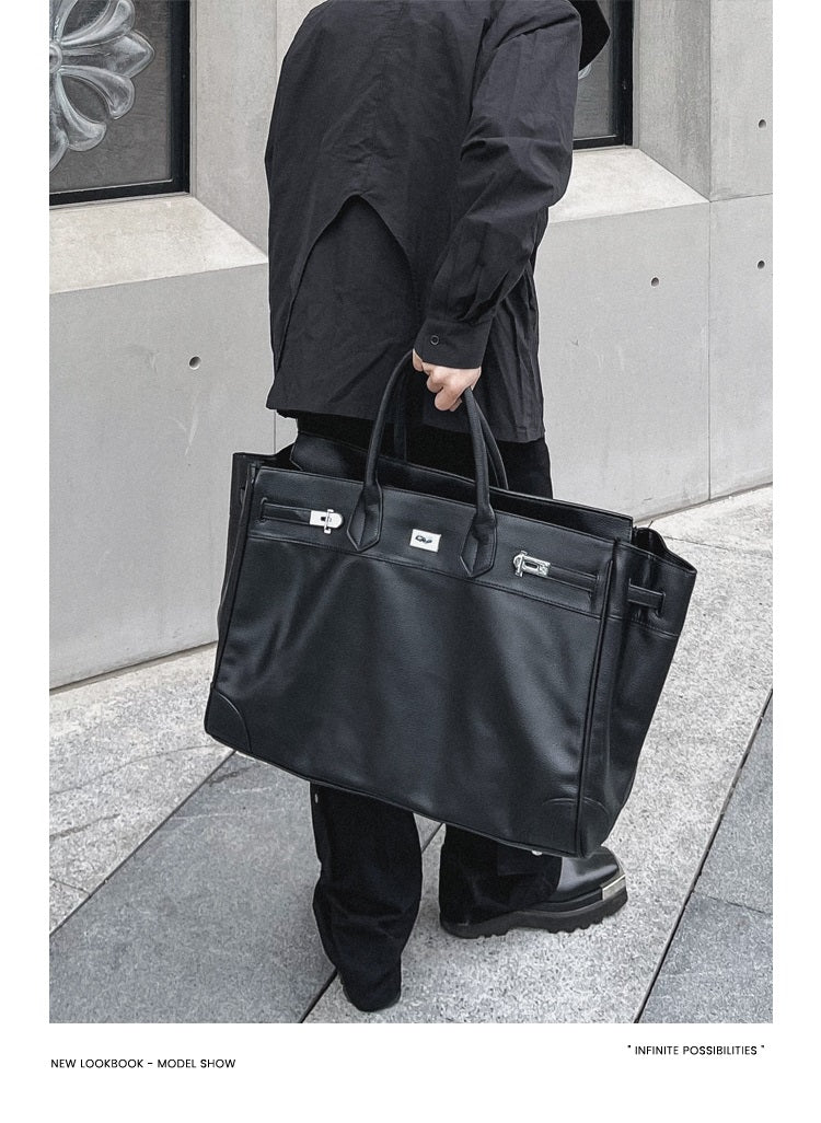 Large birkin inspired platinum bag men women handbag weekender over night bag tote