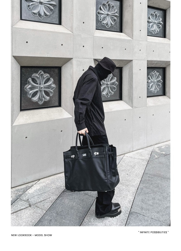 Large birkin inspired platinum bag men women handbag weekender over night bag tote