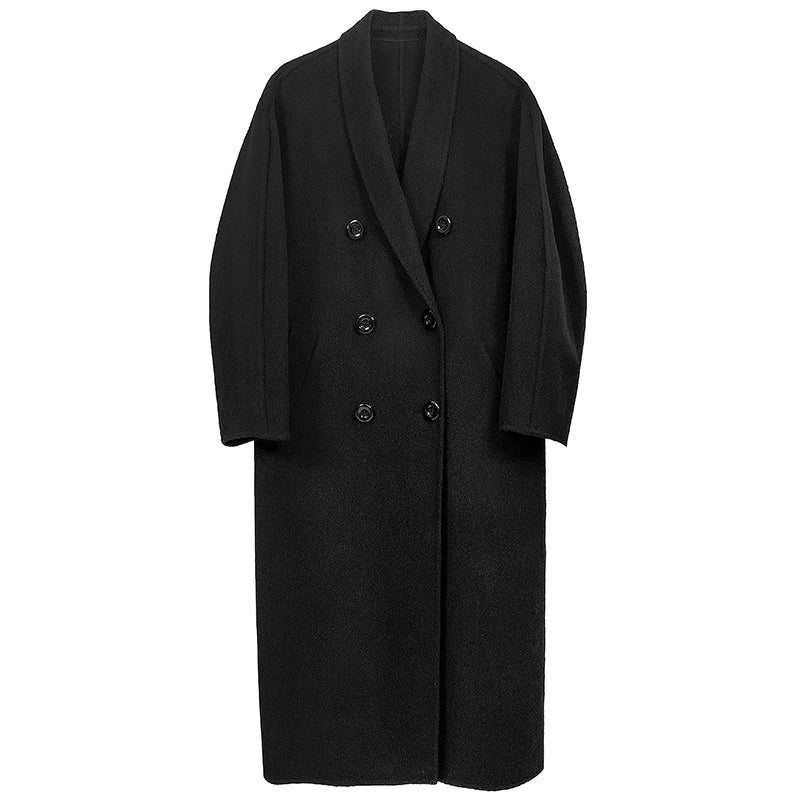 Huanzi high-end double-sided cashmere wool tweed blazer coat - Vellor