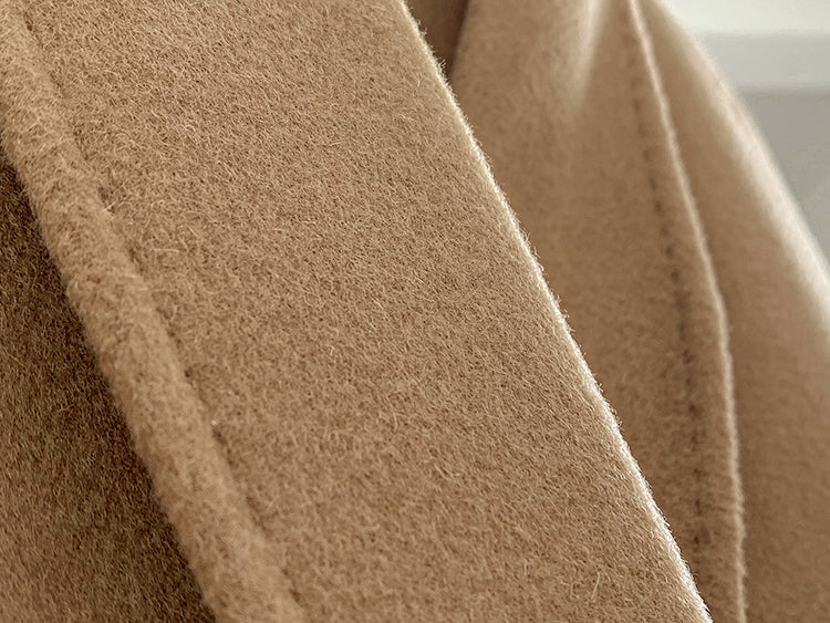Huanzi high-end double-sided cashmere wool tweed blazer coat - Vellor