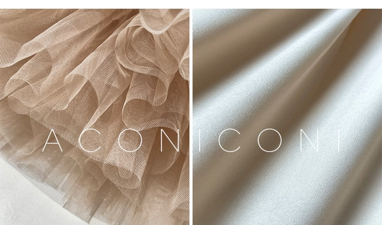 Aconiconi Elegant Heart Shaped Collar Petite Summer Short Dress- Tipsy Peach