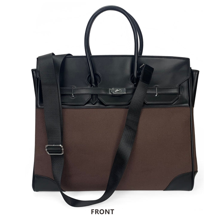 Vintage old money style inspired platinum bag men's large travel canvas weekender bag