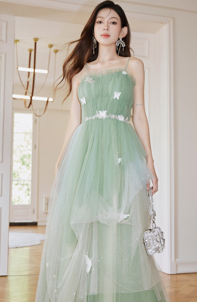 DOLLY Luxury Gradient Puffy Tube Top Sleeveless Long Princess Dress-HARIS