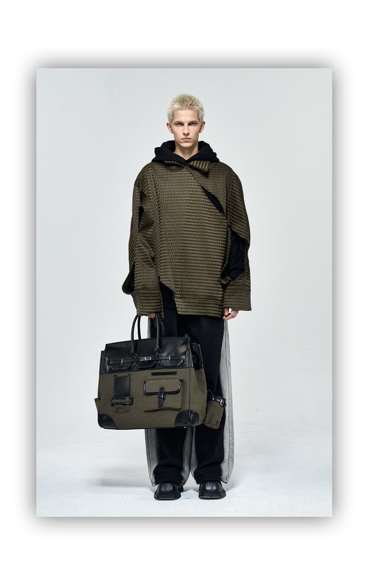 Army green Retro birkin inspired handmade canvas men business travel tote women weekender travel overnight weekend handbag