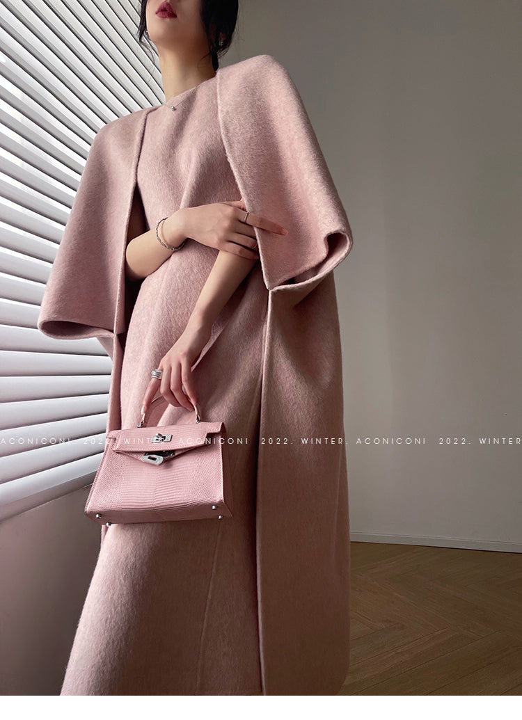 Aconiconi| Outline Double-faced Wool coat- Windsor Stroll