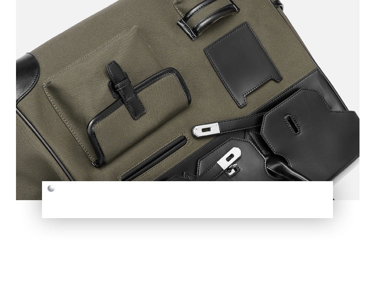 Army green Retro birkin inspired handmade canvas men business travel tote women weekender travel overnight weekend handbag