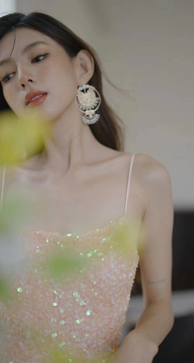 DOLLY Elegant Gradient Sleeveless Sexy Hollow Waist Cocktail Dress- (V)