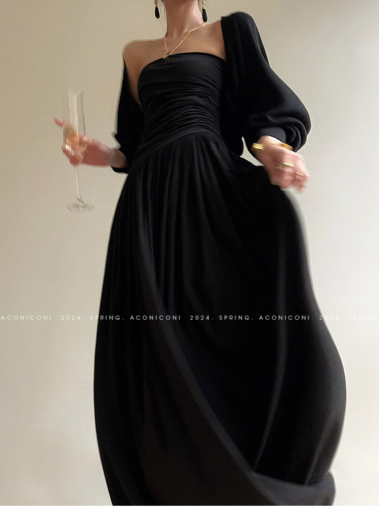 Aconiconi Elegant Bat Style Long Sleeve Chic Versatile Cardigan-Jessica (vvv)