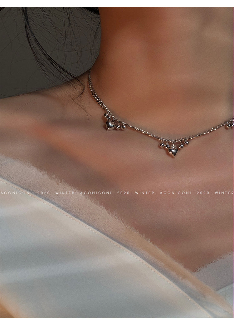 Aconiconi Luxury Sterling Sliver Light Chain Necklace-Asika