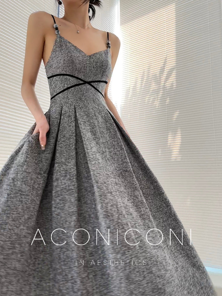 Aconiconi  Elegant gray pleated dress and short jacket - Kawashima Girl