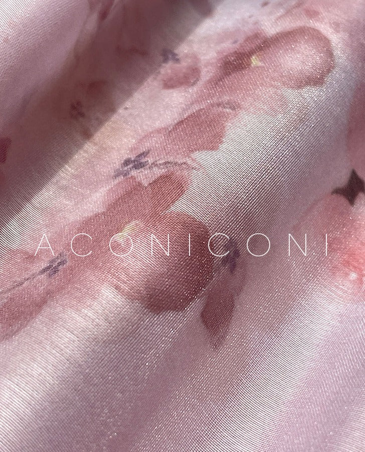 Aconiconi| French dress printed fairy long sleeves dress -Begonia Never Sleeps