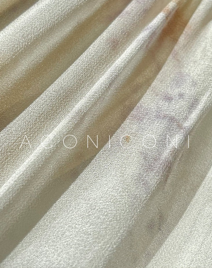 Aconiconi| French print fairy vacation loose chiffon long dress - Huanxi dream