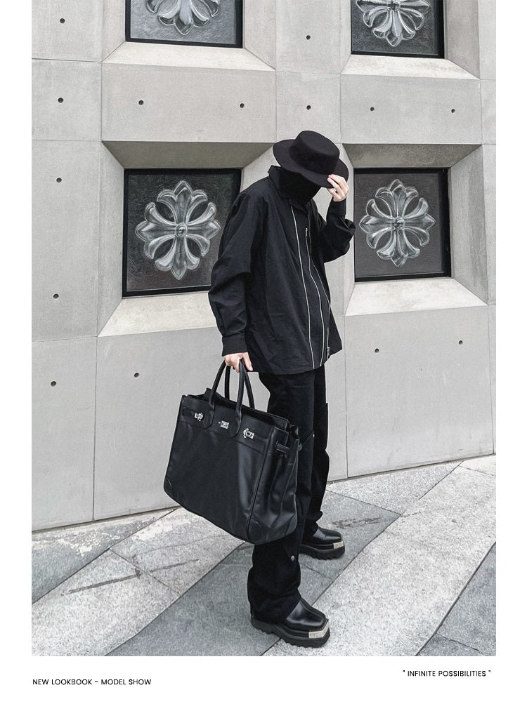 Large birkin inspired platinum bag men women handbag weekender over night bag tote