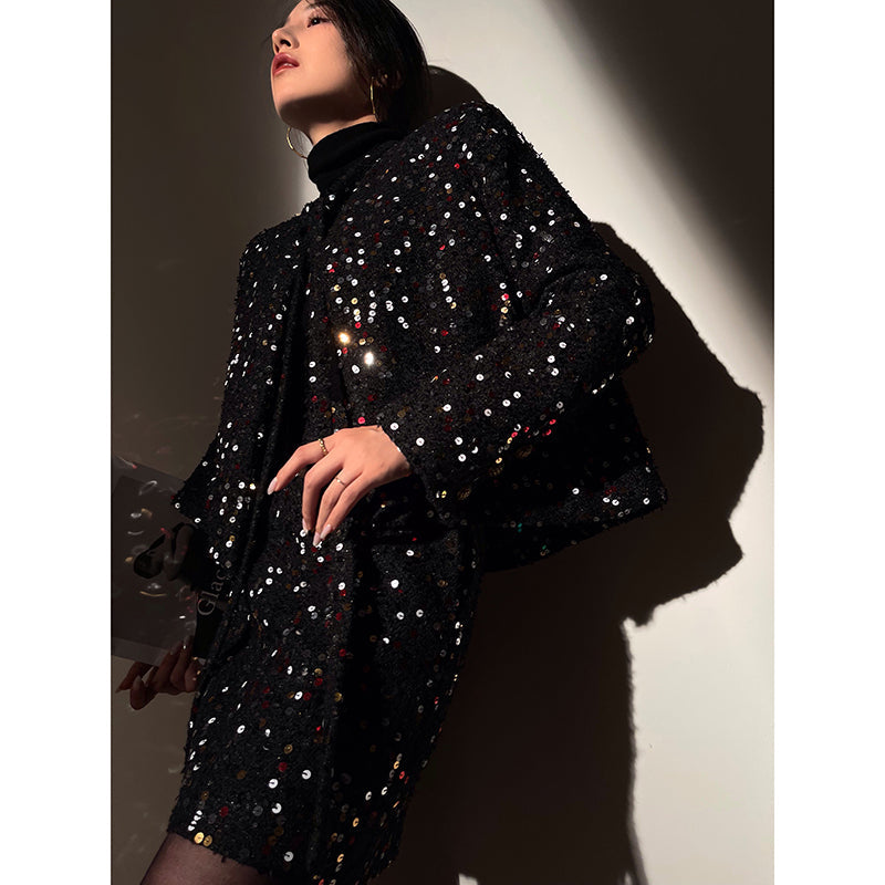 Aconiconi| bright autumn and winter elegant design jacket Skirt - Rose tea