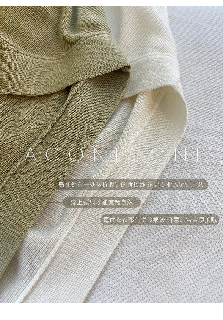 Aconiconi Elegant Bat Style Long Sleeve Chic Versatile Cardigan-Jessica (vvv)