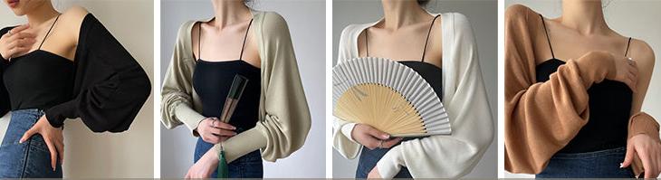 Aconiconi Elegant Bat Style Long Sleeve Chic Versatile Cardigan-Jessica (vvv)