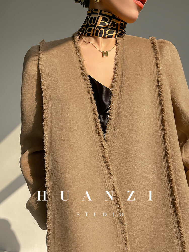 Huanzi handmade double-sided cashmere wool coat - Mode