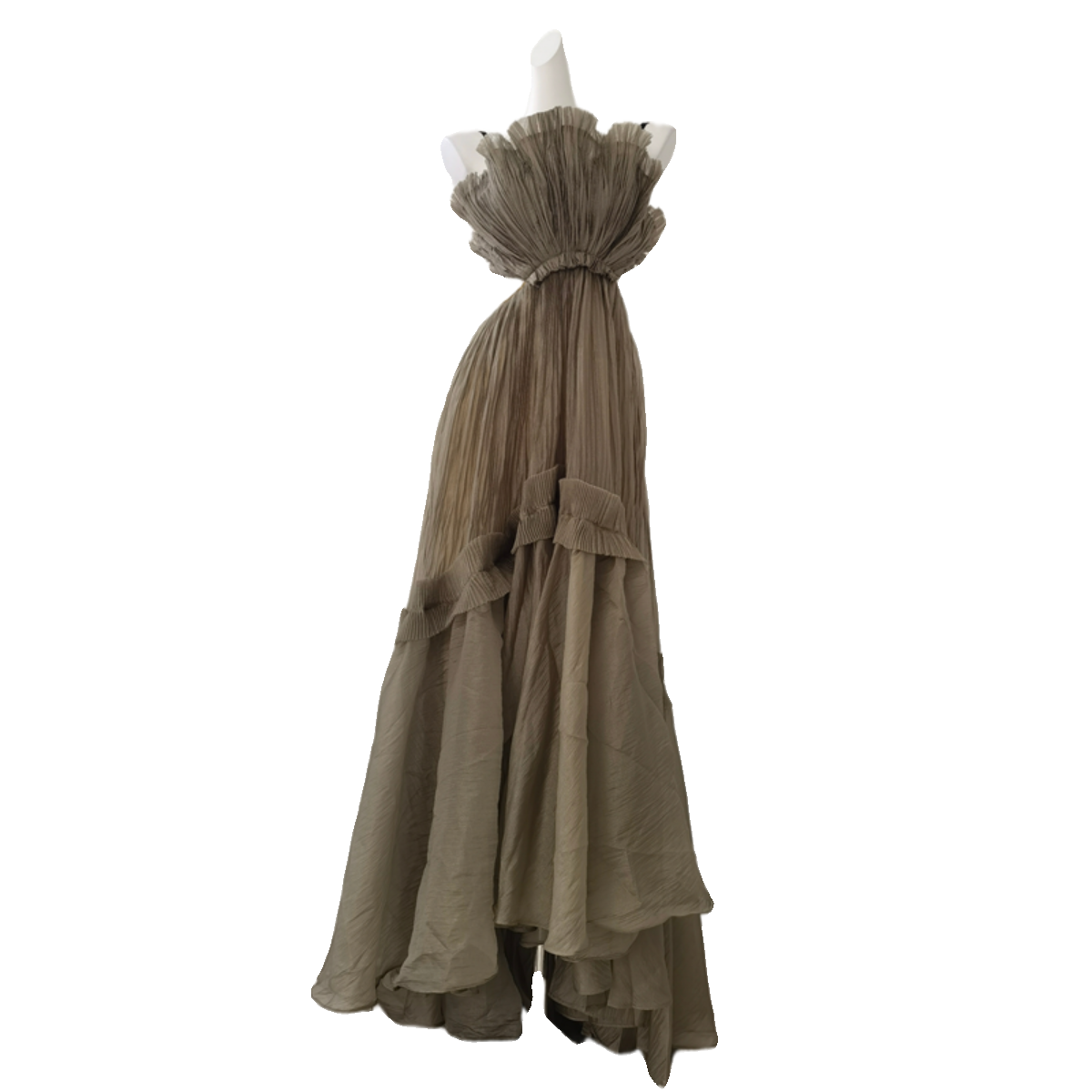 DOLLY Luxury Sleeveless Backless Strap Handmade Pleated Party Dress-GINA