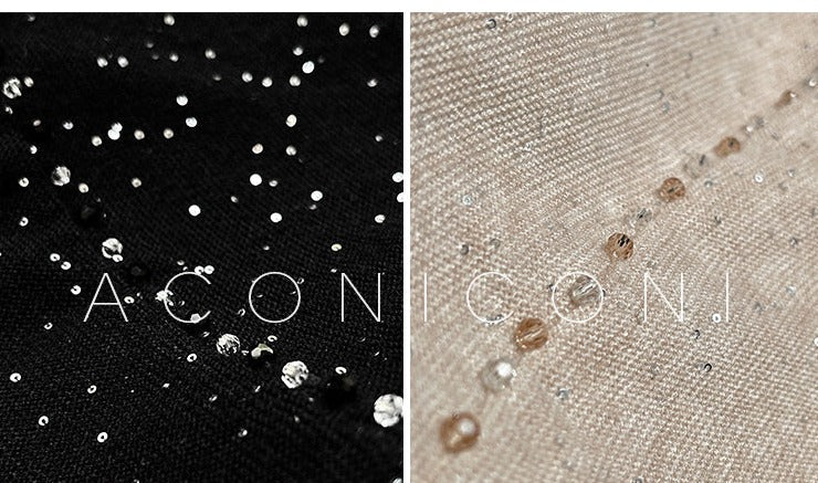 Aconiconi| Mermaid minimal sequin knitted sweater dress - Cace