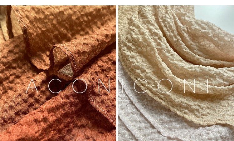 Aconiconi Luxury Sleeveless cowl neck ombre pleated hem Dress- Long Island Iced Tea