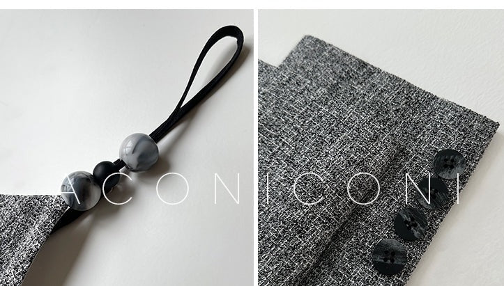 Aconiconi  Elegant gray pleated dress and short jacket - Kawashima Girl