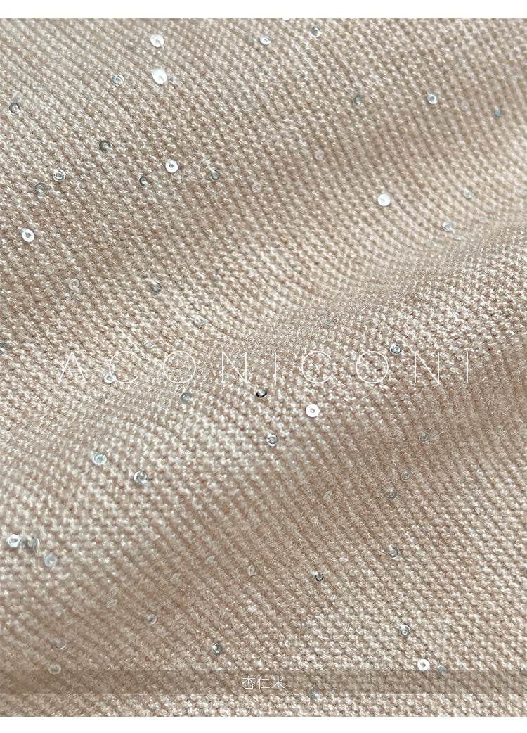 Aconiconi| Mermaid minimal sequin knitted sweater dress - Cace