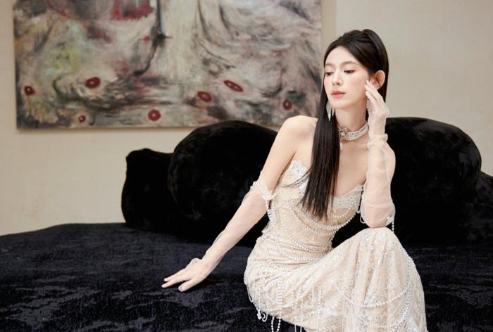 DOLLY Luxury Off White Retro Beaded Tube Top Sequin Long Wedding Dress-MARKU
