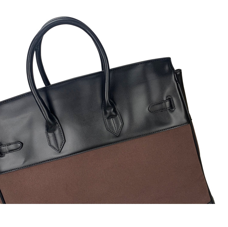 Vintage old money style inspired platinum bag men's large travel canvas weekender bag