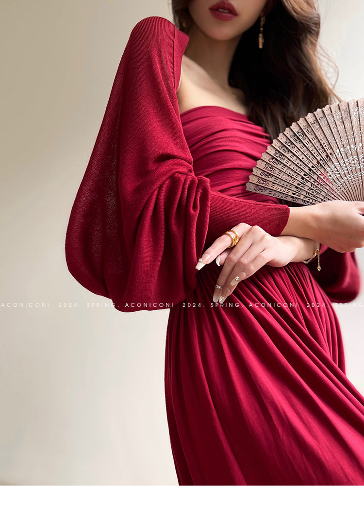 Aconiconi Elegant Bat Style Long Sleeve Chic Versatile Cardigan-Jessica (vvv)