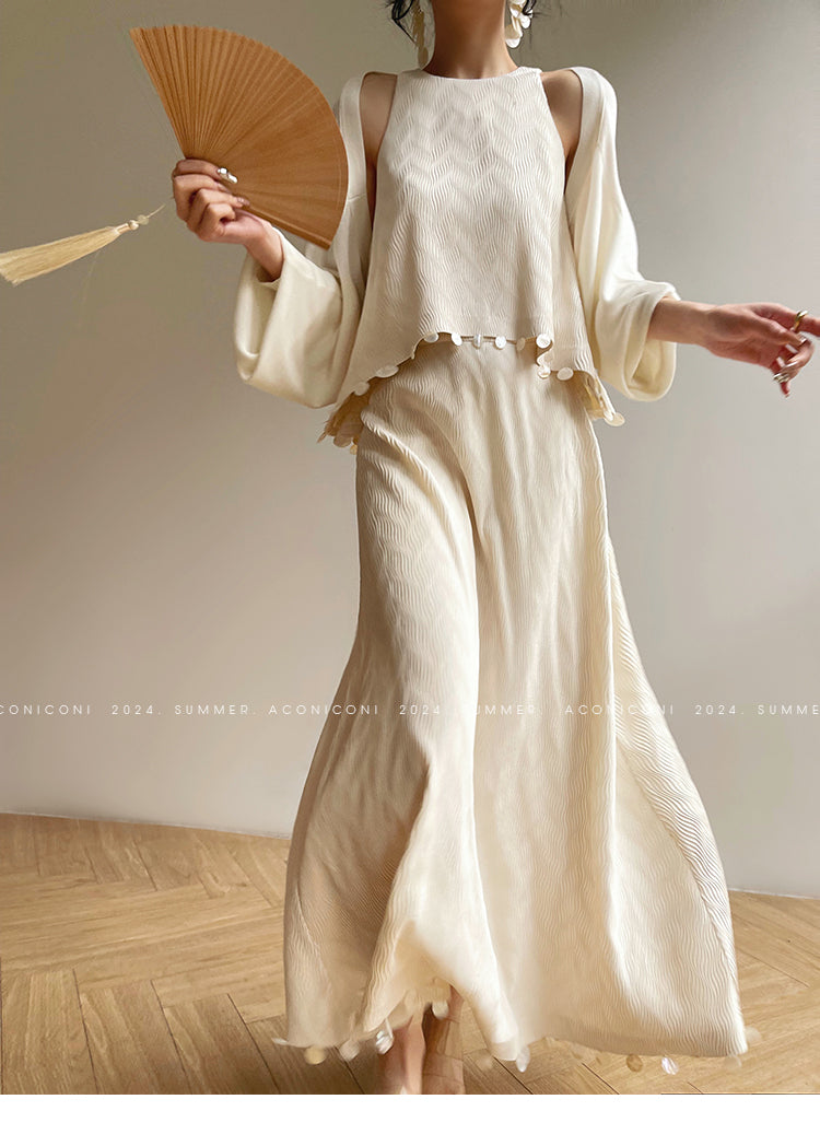 Aconiconi Elegant Bat Style Long Sleeve Chic Versatile Cardigan-Jessica (vvv)