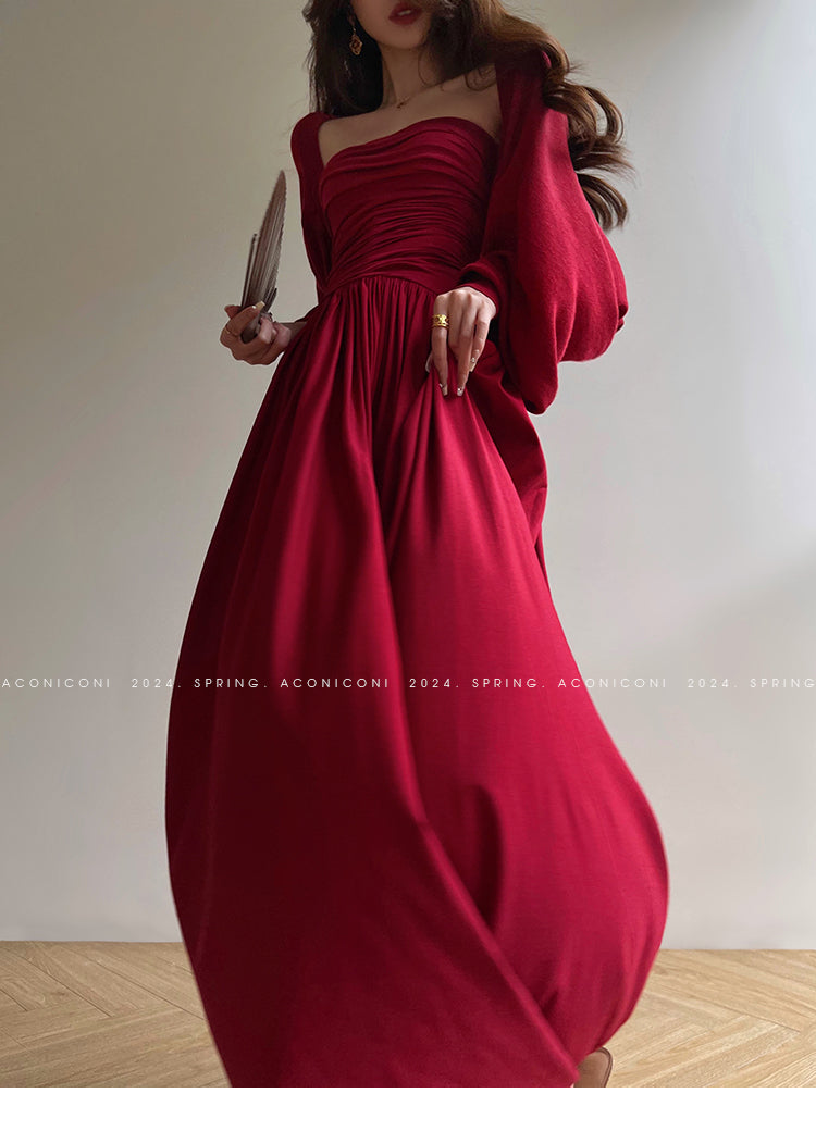 Aconiconi Elegant Bat Style Long Sleeve Chic Versatile Cardigan-Jessica (vvv)