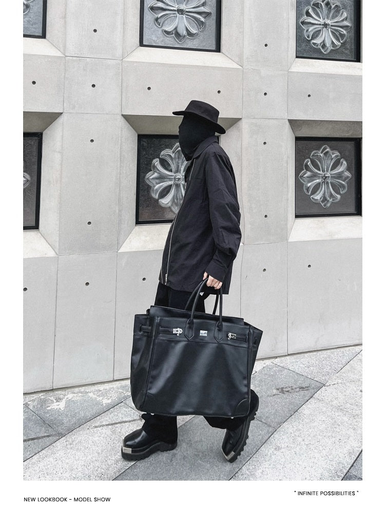 Large birkin inspired platinum bag men women handbag weekender over night bag tote