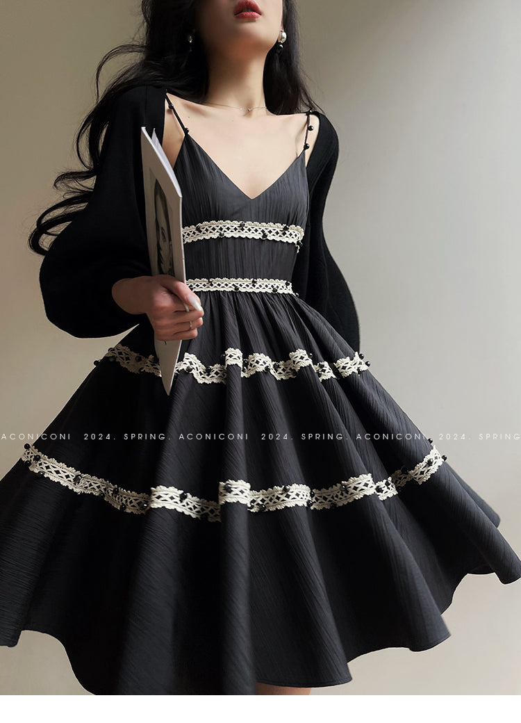 Aconiconi Elegant Bat Style Long Sleeve Chic Versatile Cardigan-Jessica (vvv)