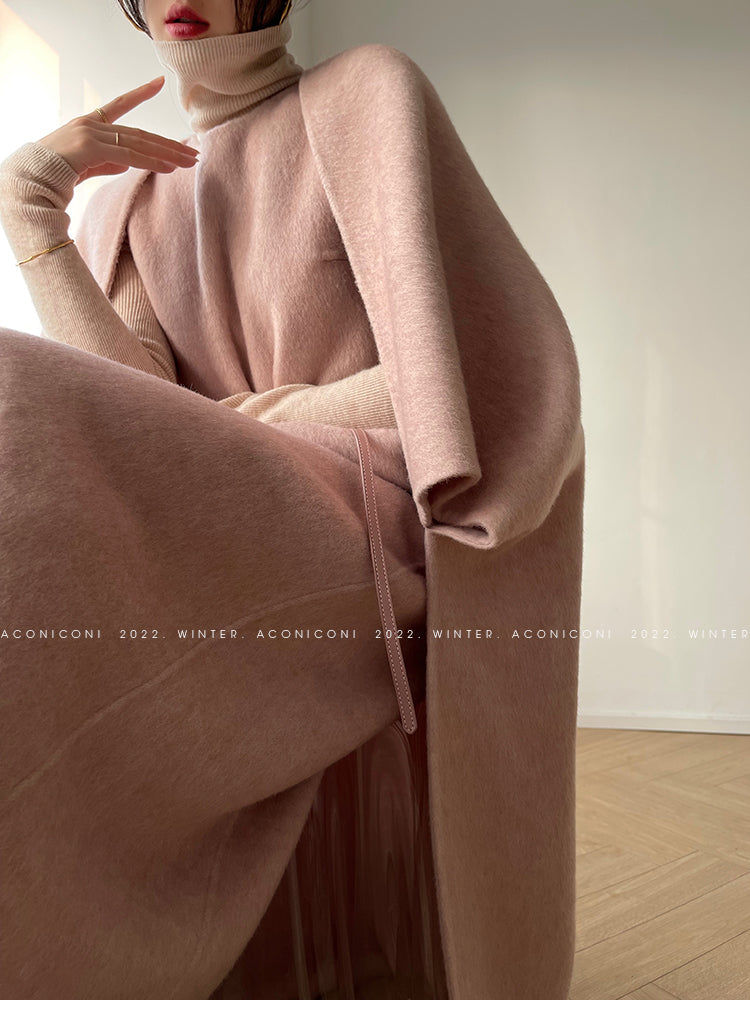 Aconiconi| Outline Double-faced Wool coat- Windsor Stroll