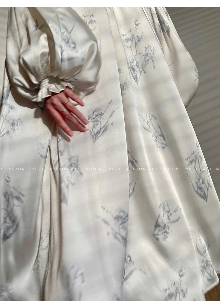 Aconiconi|dyed imitation silk loose romantic dress - Nagamachi