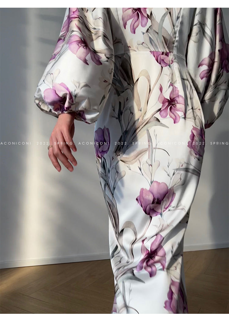 Aconiconi|French light luxury japanese inspired dress - Begonia