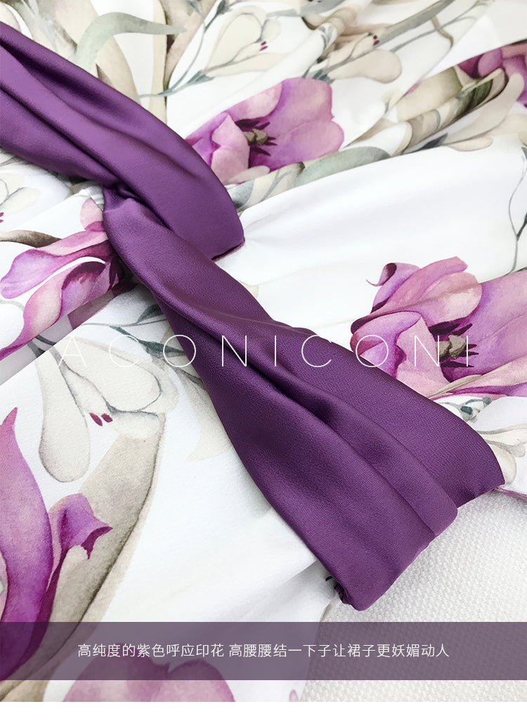 Aconiconi|French light luxury japanese inspired dress - Begonia