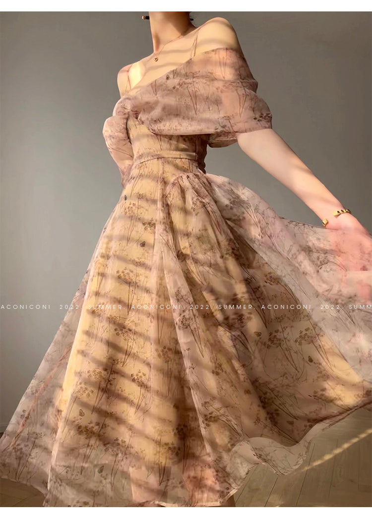 Aconiconi| whispers high-end French suspender fairy dress - Tsubakiyama