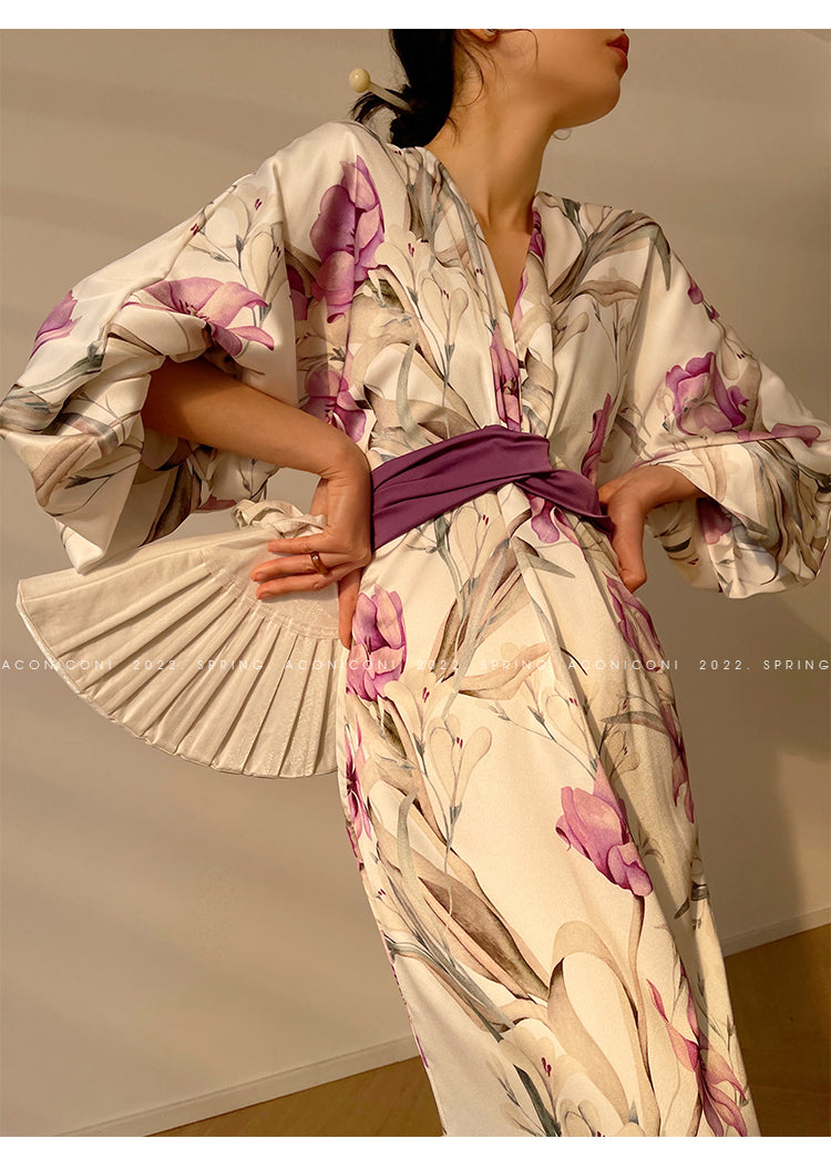 Aconiconi|French light luxury japanese inspired dress - Begonia