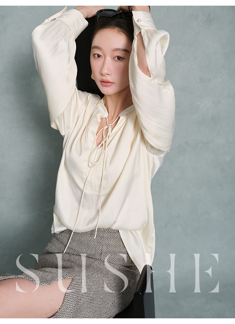 SUSHE Heavy Elegant Wave Slit Spring Skirt - monet vision