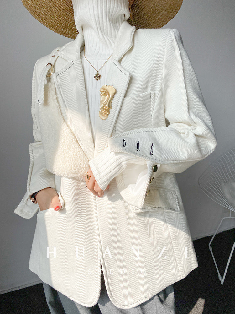 High end pile collar knitted turtleneck sweater -Sulia