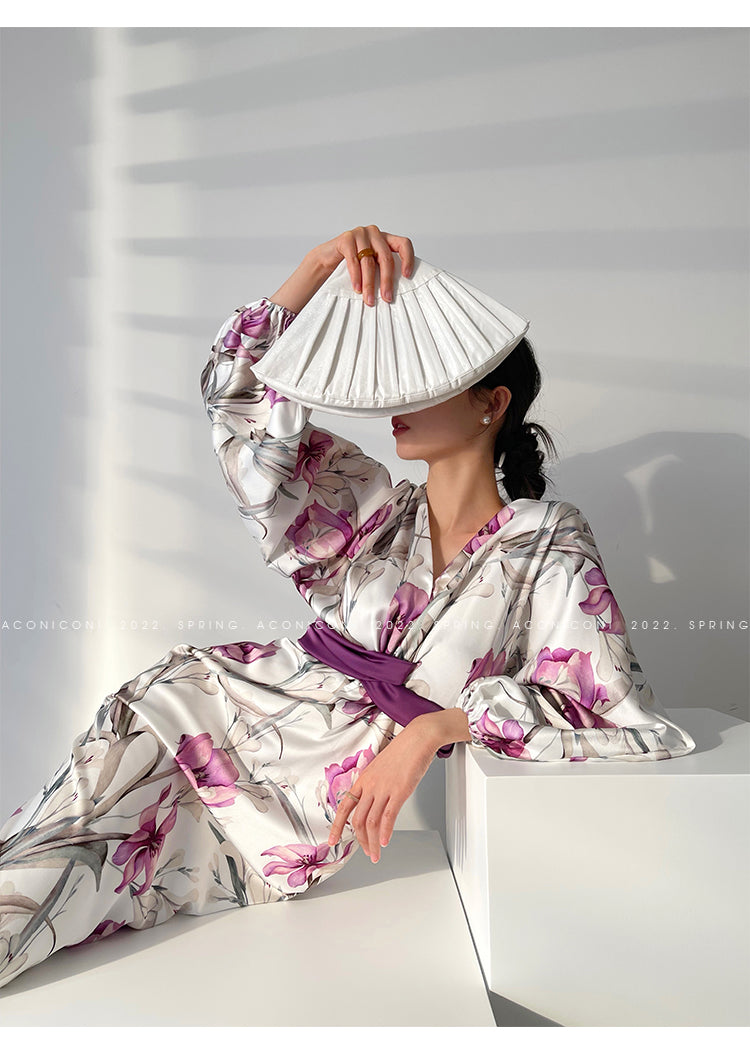 Aconiconi|French light luxury japanese inspired dress - Begonia