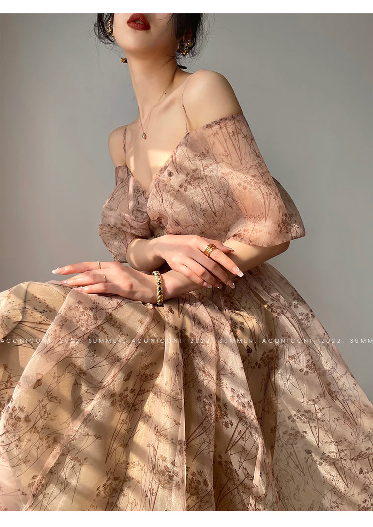 Aconiconi| whispers high-end French suspender fairy dress - Tsubakiyama